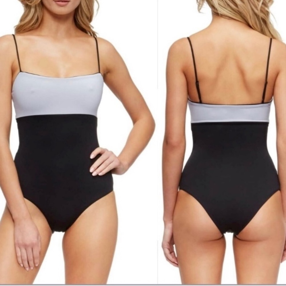 NWT Anthropologie x Tavik Scarlett Colorblock One-Piece Swimsuit, size s - Picture 1 of 10